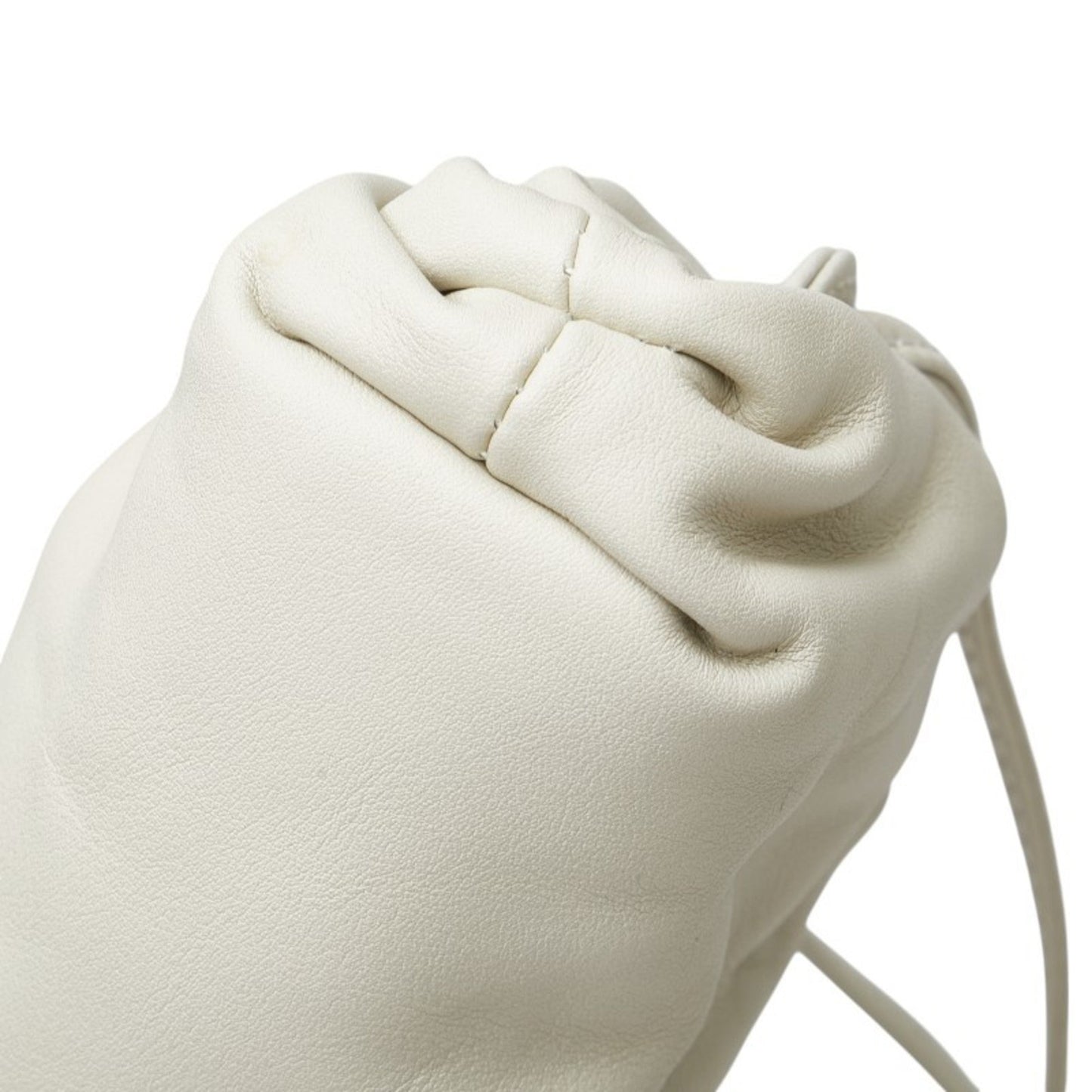 Bottega Veneta Mini The Pouch Shoulder Bag In Ivory Leather