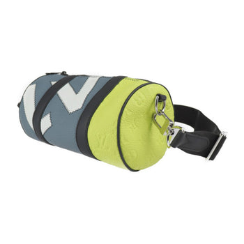 Louis Vuitton Monogram Porochon Shoulder Bag M59927 Taurillon Leather Gray X Yellow White Silver