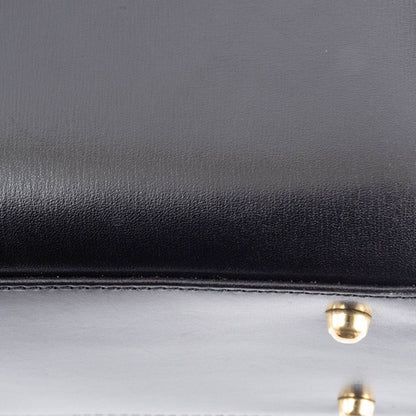 Gucci Old Ladylock Bag In Black Leather