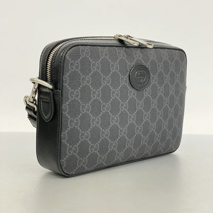 Gucci Gg Supreme Clutch Bag 703468 Black 2-Way
