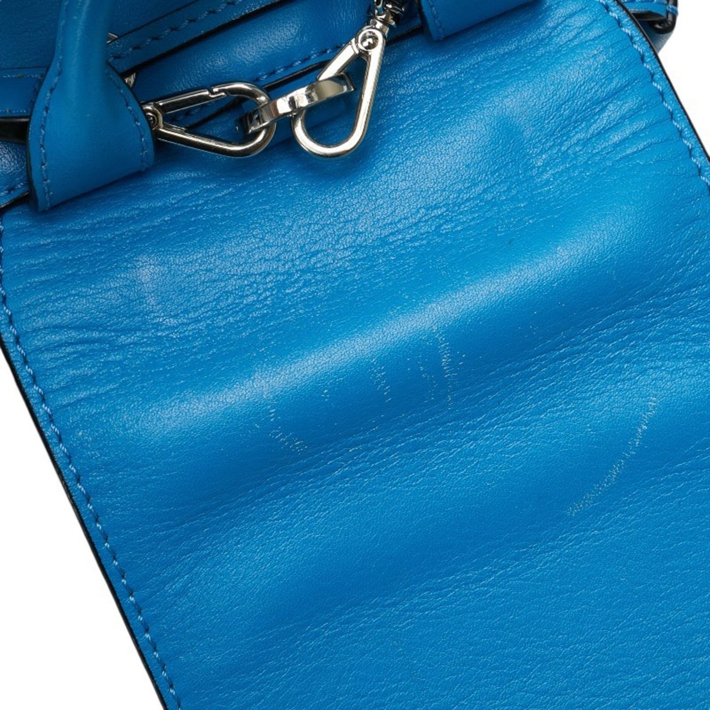 Mcm Visetos Studded Backpack Light Blue Leather