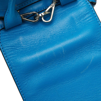 Mcm Visetos Studded Backpack Light Blue Leather