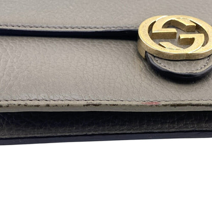 Gucci 510314 Chain Wallet Shoulder Bag Gray
