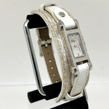 Christian Dior Quartz Watch D104-100 Silver White Dial