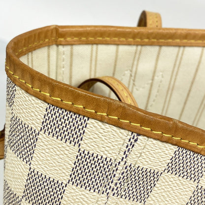 Louis Vuitton Damier Azur Neverfull Mm Tote Bag N41361 White