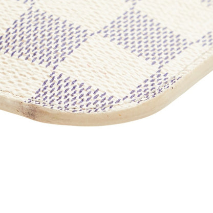 Louis Vuitton Damier Azur Neverfull Pm Accessory Pouch N51110 White Pvc Leather