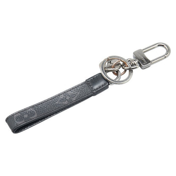 Louis Vuitton Monogram Eclipse Porte-Cls Dragonne Keychain Key Ring M61950 Black Leather