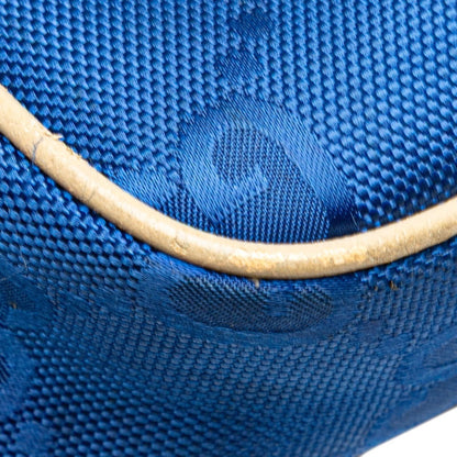 Gucci Gg Nylon Of The Grid Body Bag/Waist Bag 631341 Blue/Beige Nylon/Leather