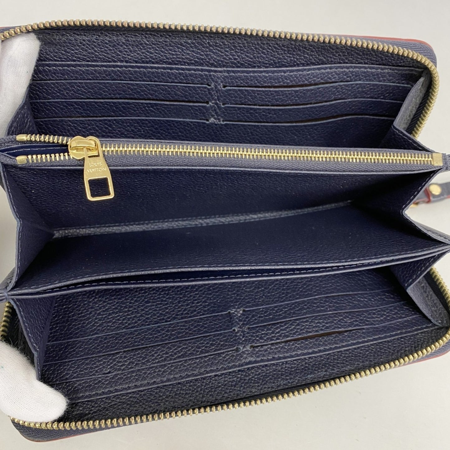 Louis Vuitton Monogram Empreinte Zippy Wallet M62121 Marine Rouge