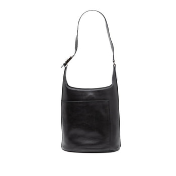 Salvatore Ferragamo Gancini One-Shoulder Bag In Black Leather