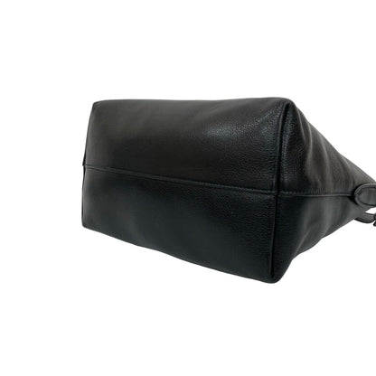 Prada Prada Embossed Triangle Logo Hardware Leather 2-Way Handbag Mini Tote Bag Shoulder Black 58562
