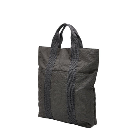 Hermes Air Line Cabas Handbag Tote Bag Gray Canvas