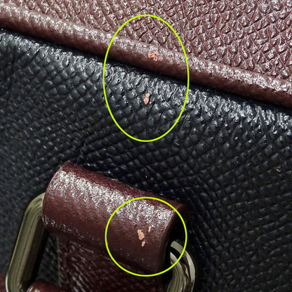 Burberry Men'S Leather Business Bag In Bordeaux And Navy. Perfect For Handbags