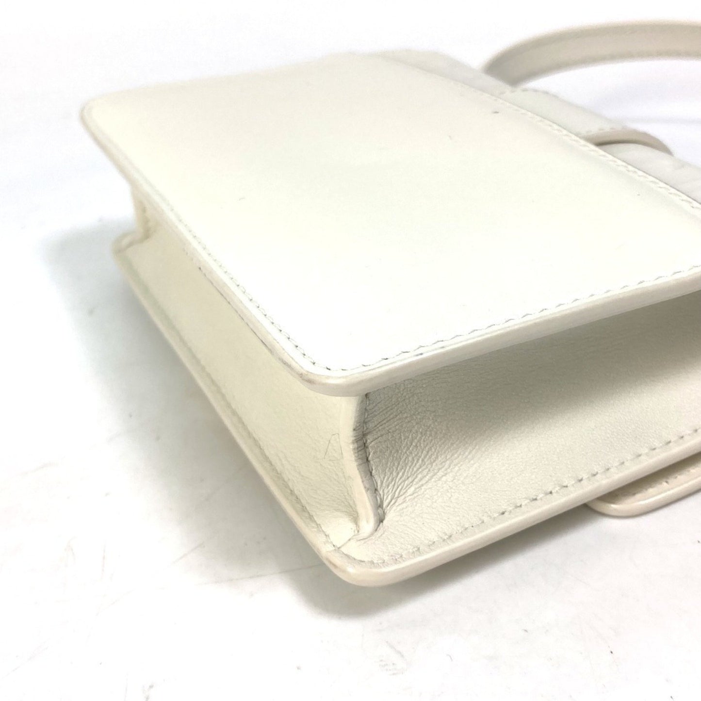 Christian Dior Montaigne 30 Pochette Pouch Shoulder Bag In White Leather