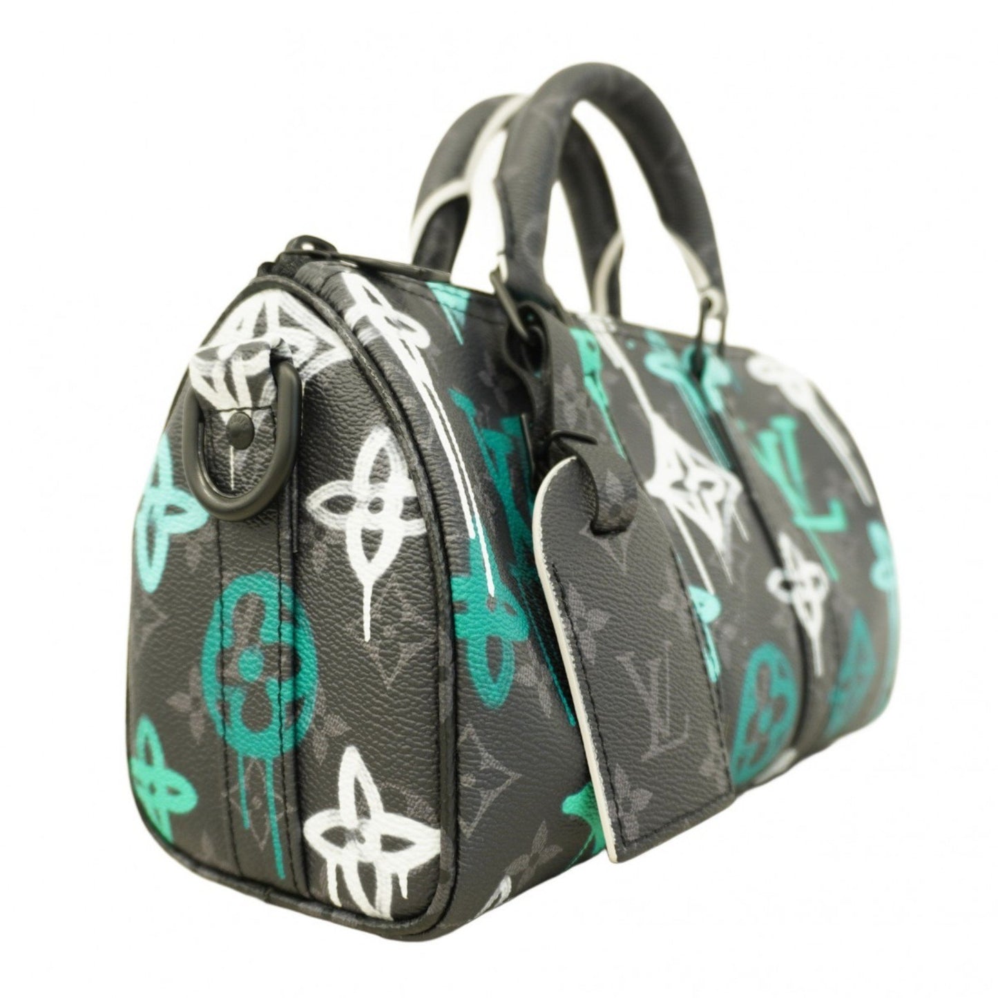 Louis Vuitton Monogram Eclipse Speedy Bandouliere 25 Handbag M21399 Black/Green 2-Way Bag