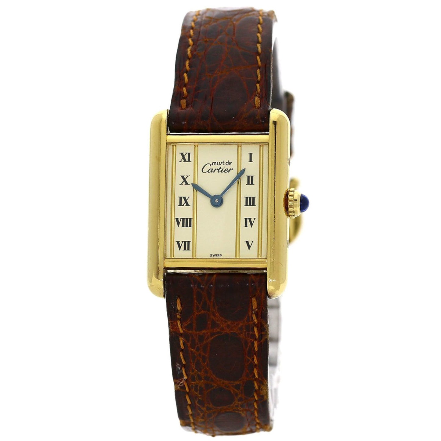 Cartier Must Tank Watch 5057001 Silver/Leather