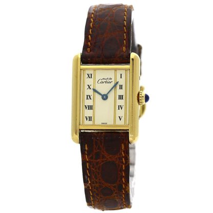 Cartier Must Tank Watch 5057001 Silver/Leather