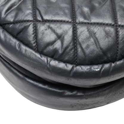 Chanel Matelasse Coco Cocoon Bag Shoulder Black Leather