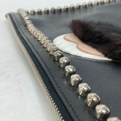 Fendi Studded Pouch Karl Lagerfeld Carlito Clutch Bag Leather