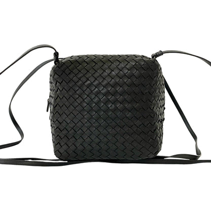 Bottega Veneta Intrecciato Leather Shoulder Bag/Sacoche/Pochette Black 45719