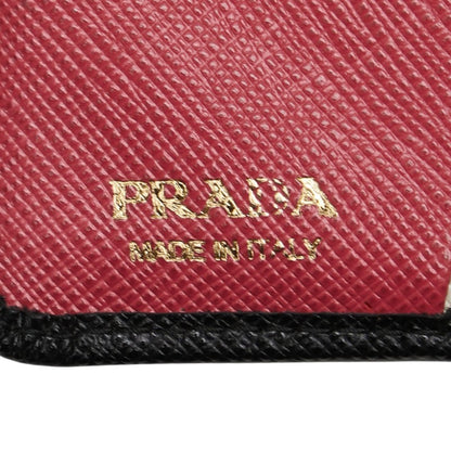 Prada Saffiano Bifold Wallet 1Ml018 Black Leather