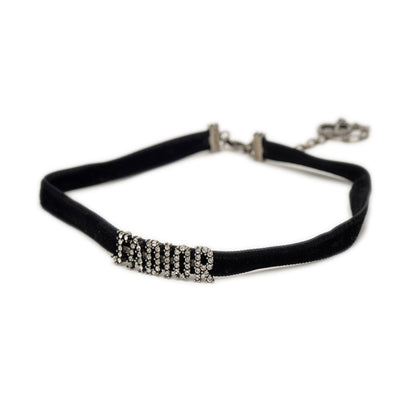 Christian Dior Dior Choker Logo J'Adore Rhinestone Bp