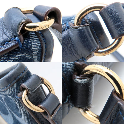 Coach 10769E Shoulder Bag In Denim And Leather