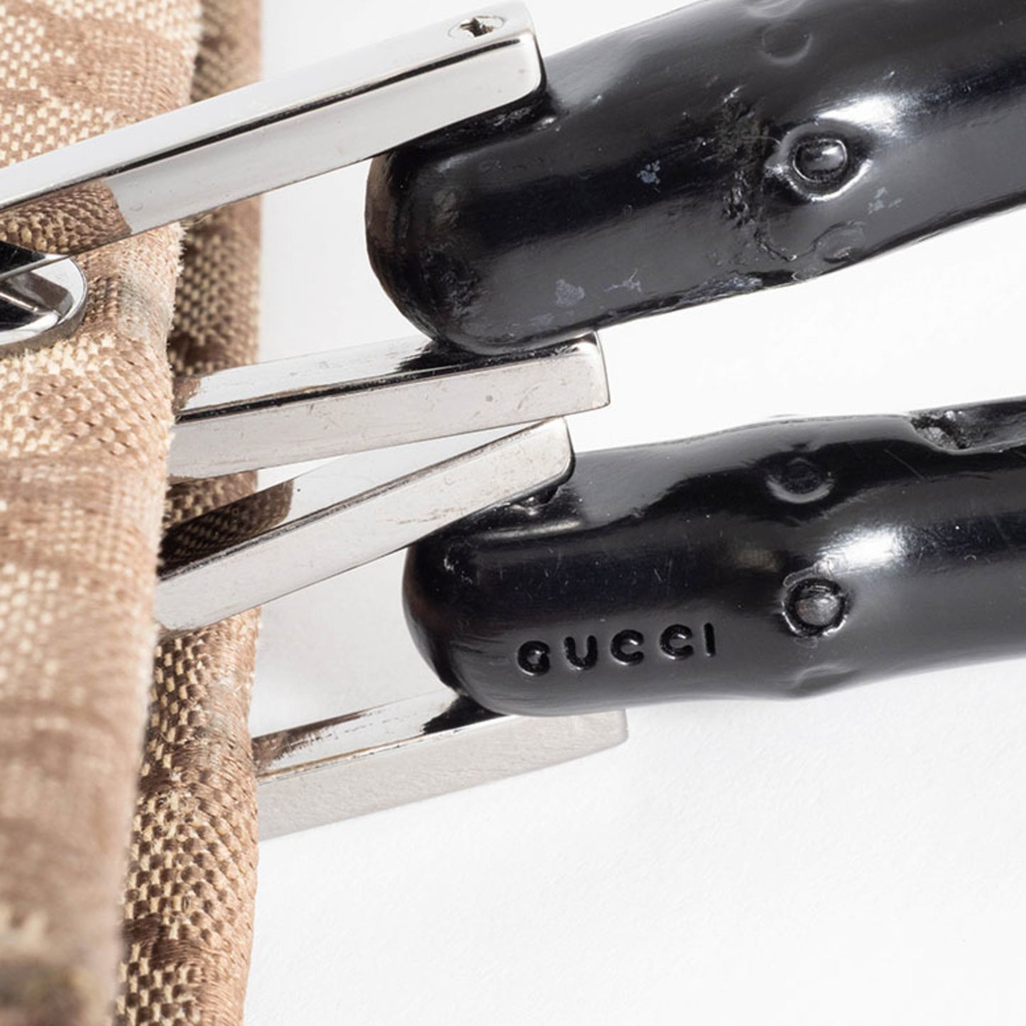 Gucci Bamboo 002 1016 Canvas Bag In Beige