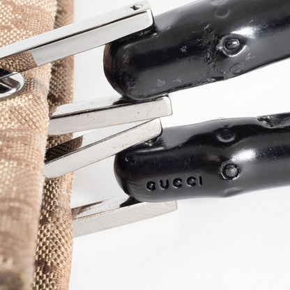 Gucci Bamboo 002 1016 Canvas Bag In Beige