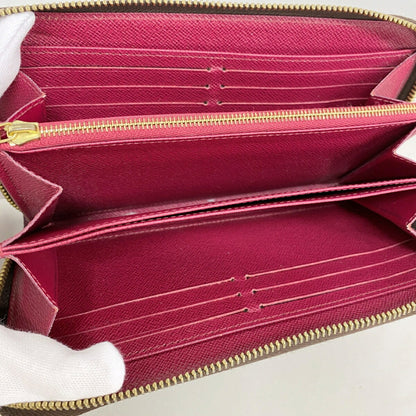 Louis Vuitton Monogram Zippy Wallet M41895 Brown Fuchsia