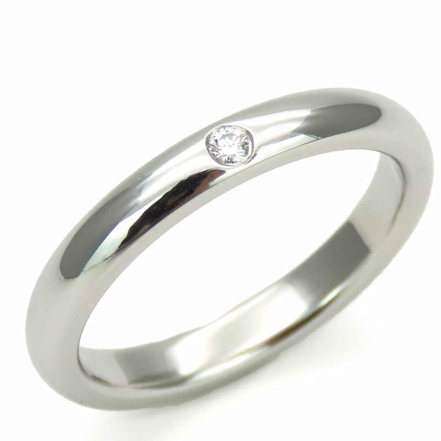 Tiffany Ring Stacking Band 1Pd Pt950 Diamond Approx. 5.3G Platinum #10 Elsa Peretti