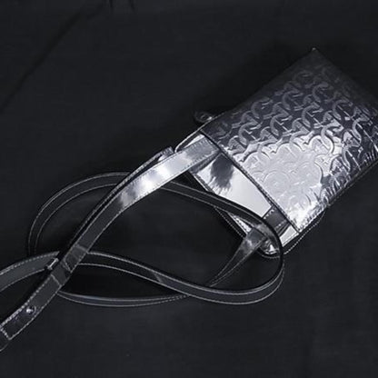 Salvatore Ferragamo Gancini Shoulder Bag Gg24 0311 Silver