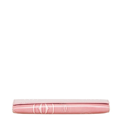 Cartier Happy Birthday Long Wallet Pink Enamel