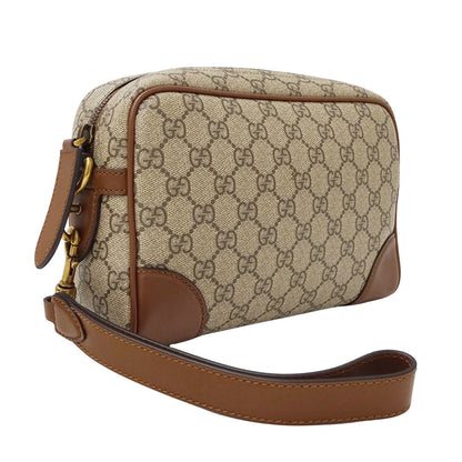Gucci Gg Supreme Canvas Small Crossbody Bag (821155) In Beige And Brown