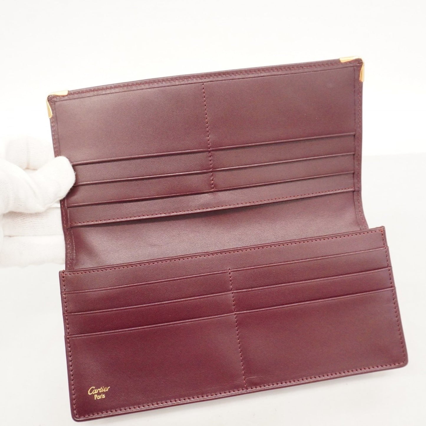 Leather Cartier Long Wallet (Bi-Fold)