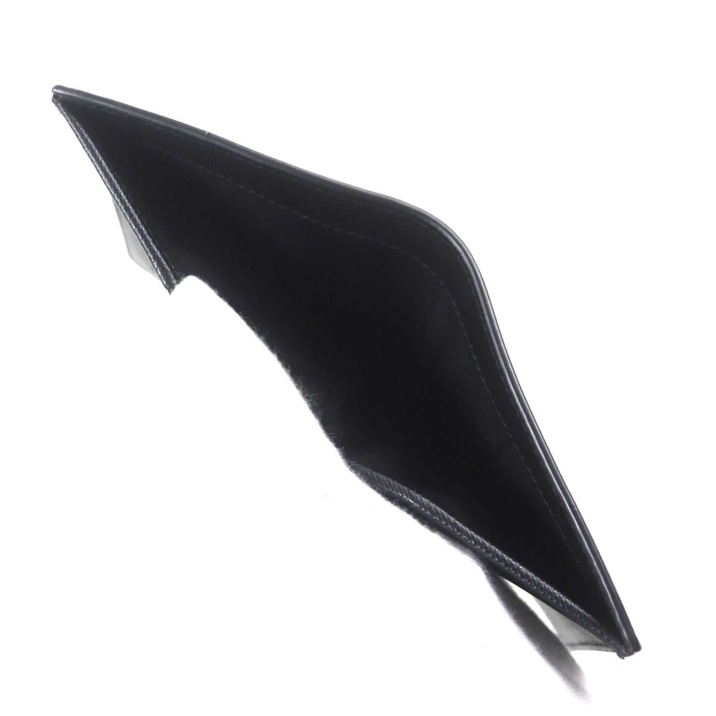 Prada 2Mo004 Saffiano Leather Two-Tone Compact Wallet With Logo Hardware