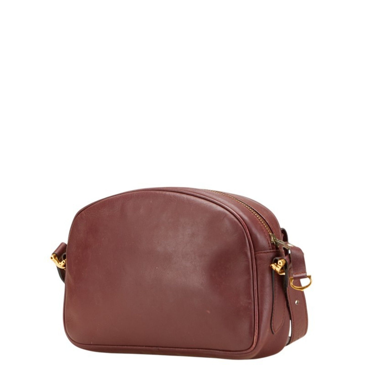 Cartier Must Line Shoulder Bag Wine Red Leather