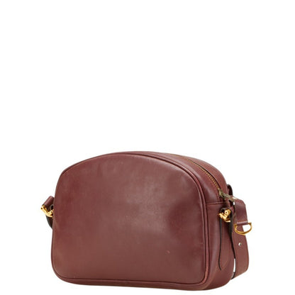 Cartier Must Line Shoulder Bag Wine Red Leather