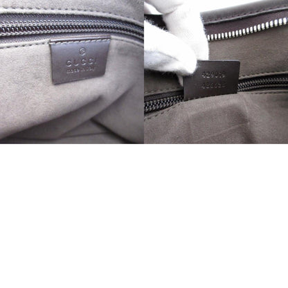 Gucci Handbag Shoulder Bag Gg Supreme Leather Beige Brown Silver