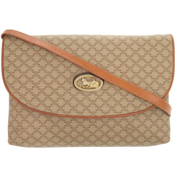 Celine Macadam Pvc/Leather Beige Shoulder Bag 0023Celine