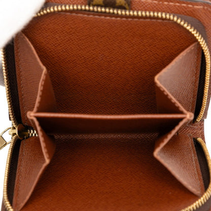 Louis Vuitton Monogram Compact Zip Bifold Wallet M61667 Brown Leather