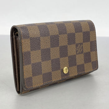 Louis Vuitton Damier Porte Monnaie Billet Tresor Wallet N61730 Ebene