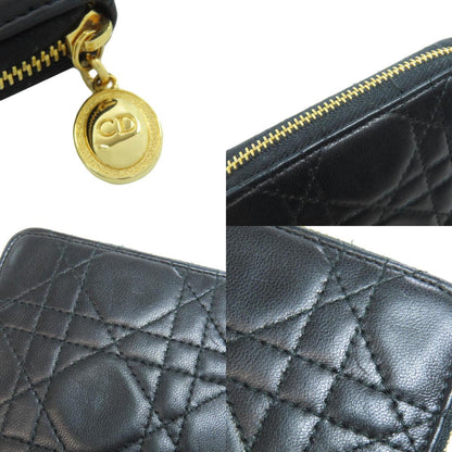 Christian Dior Cannage Bi-Fold Wallet Lambskin