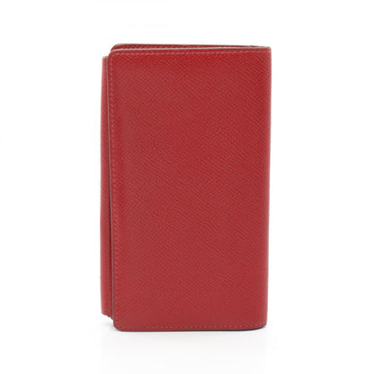 Hermes Herms Etui Smart Classic Rouge Piment Bifold Wallet