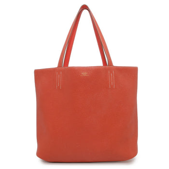 Hermes Tote Bag Double Sens 45 Rose Jaipur Sanguine Taurillon Clemence ?R Stamp