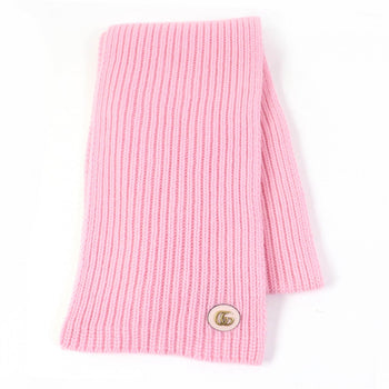 Gucci 773426 Patched Wool Knit Scarf With Cashmere Blend