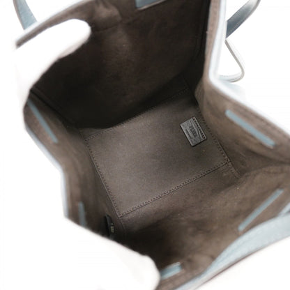 Fendi Origami Leather Shoulder Bag In Gray