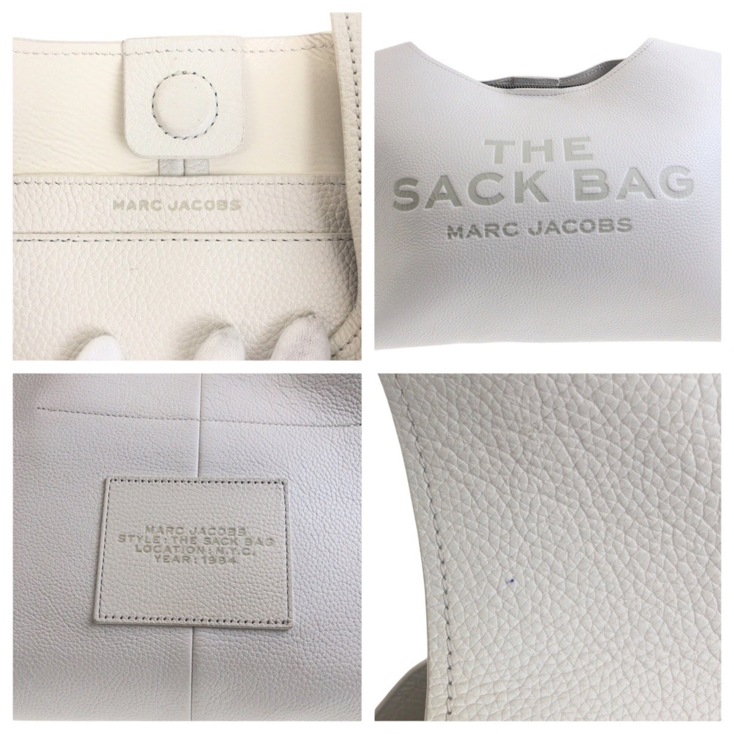 Marc Jacobs Sac Leather Hobo Tote Bag Shoulder