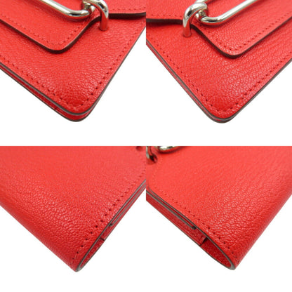 Hermes Lauris Luli Chevre Rouge Coeur Z Engraved Coin Case 1259Hermes