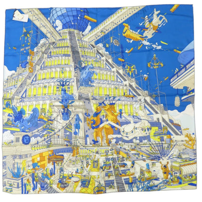 Like New Herms Carr 90 "The Legend Of The Winged Horse" La Legende Du Cheval A Plumes Twill